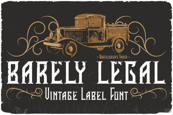 Barely Legal: A Bold Vintage Display Font for Standout Branding