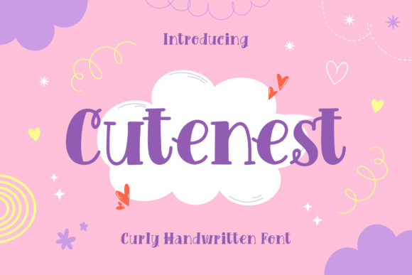 Cutenest: A Curly Display Font for Joyful Editorial Projects