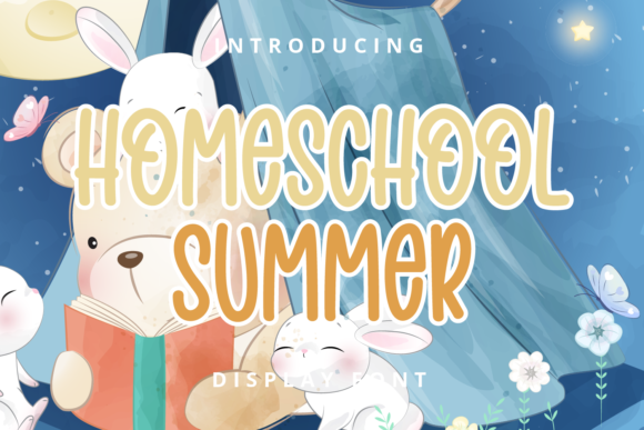 Homeschool Summer: A Playful Display Font for Brand Design