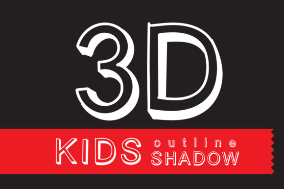 Kids 3D Outline Shadow: A Charming Font for Brand Builders