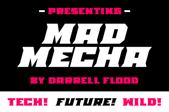 Mad Mecha: A Bold Display Font for Editorial Design