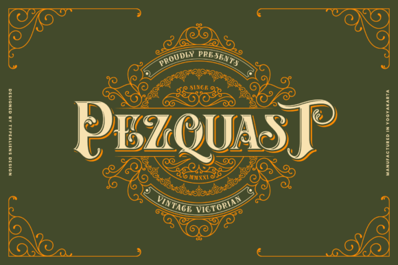 Pezquast: A Bold Vintage Display Font for Campaigns