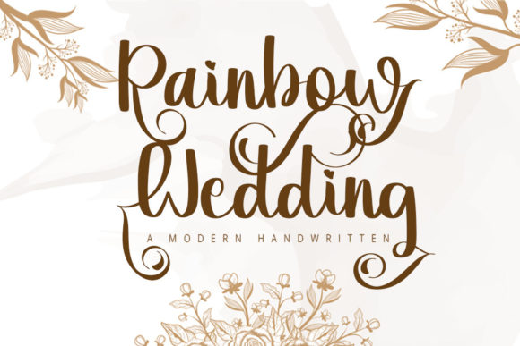 Rainbow Wedding Font: A Delicate Handwritten Typeface for Business