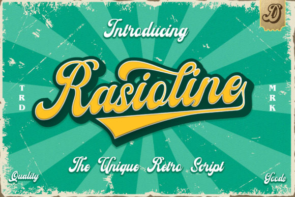 Rasioline Display Font: A Retro Typeface for Bold Branding