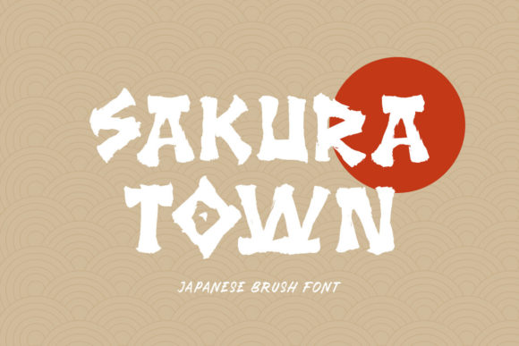 Sakura Town: A Bold Brushed Display Font for Handmade Goods