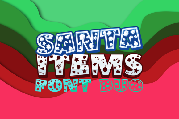 Santa Items: A Playful Display Font for Memorable Brands