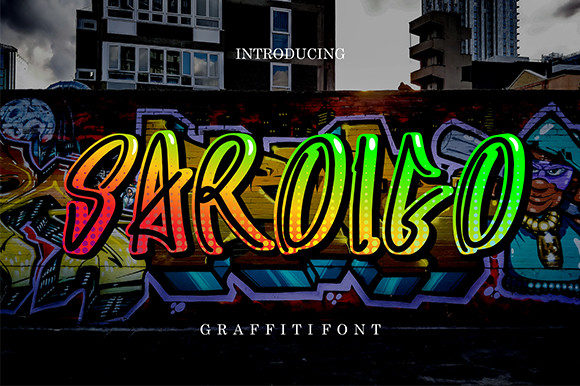 Saroigo: A Bold Graffiti Display Font for Business Branding